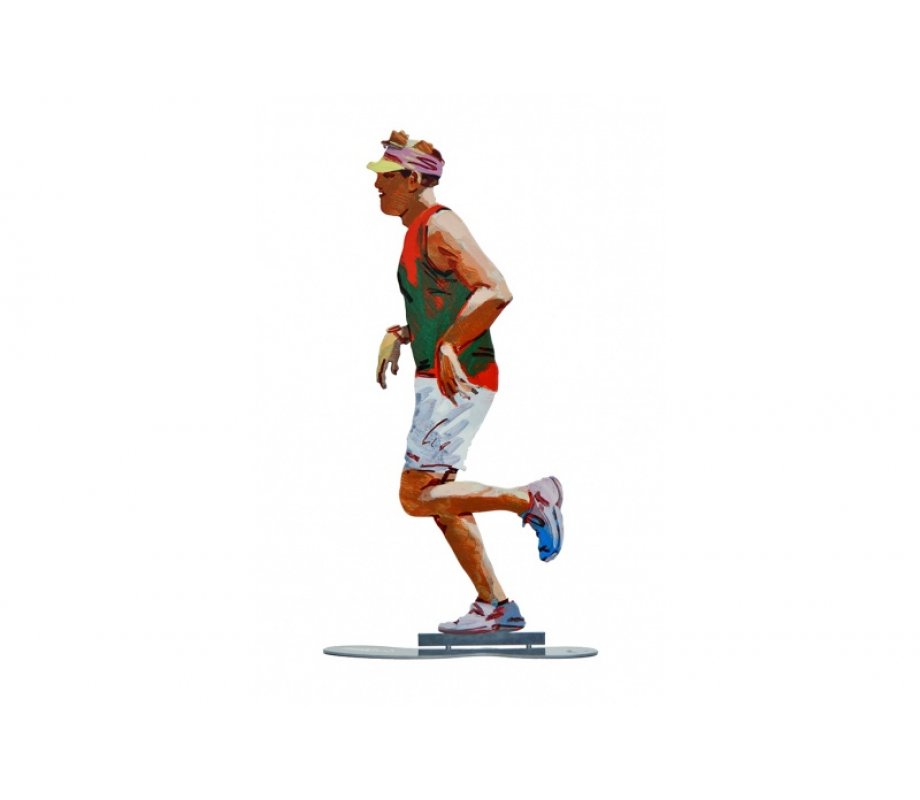 David Gerstein Free Standing Double Sided Sculpture - Park Jogger