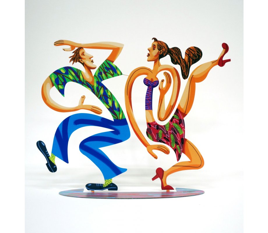 David Gerstein Free Standing Double Sided Sculpture Figures - Swingers New