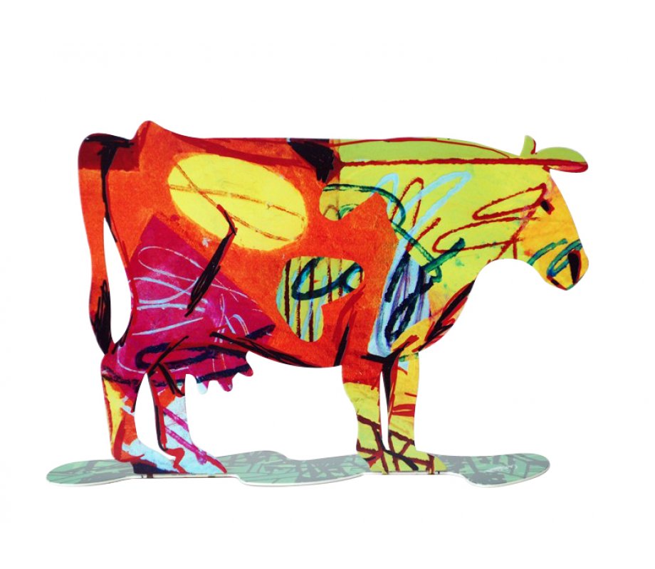 David Gerstein Free Standing Double Sided Steel Sculpture - Dora Cow