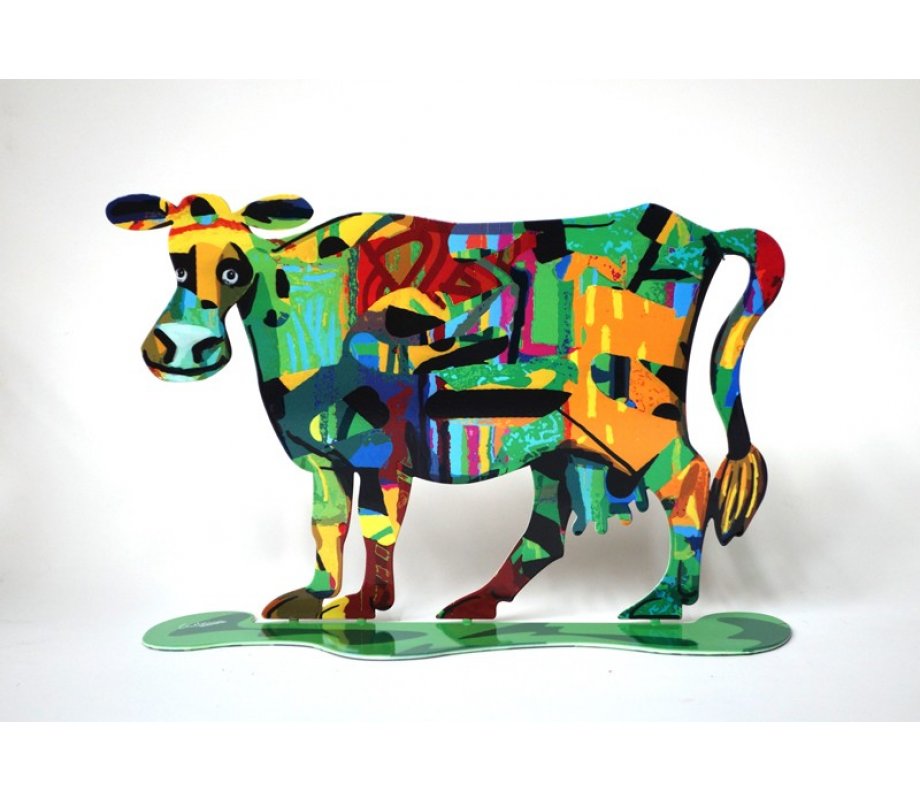 David Gerstein Free Standing Double Sided Steel Sculpture - Medina Cow