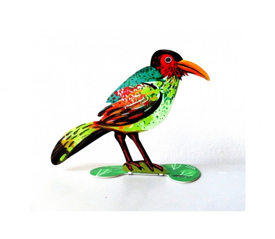 David Gerstein Free Standing Double Sided Steel Sculpture - Thinking Bird
