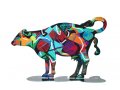 David Gerstein Free Standing Double Sided Steel Sculpture - Tikva Cow