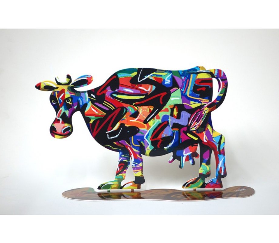 David Gerstein Free Standing Steel Double Sided Sculpture - Hulda Cow