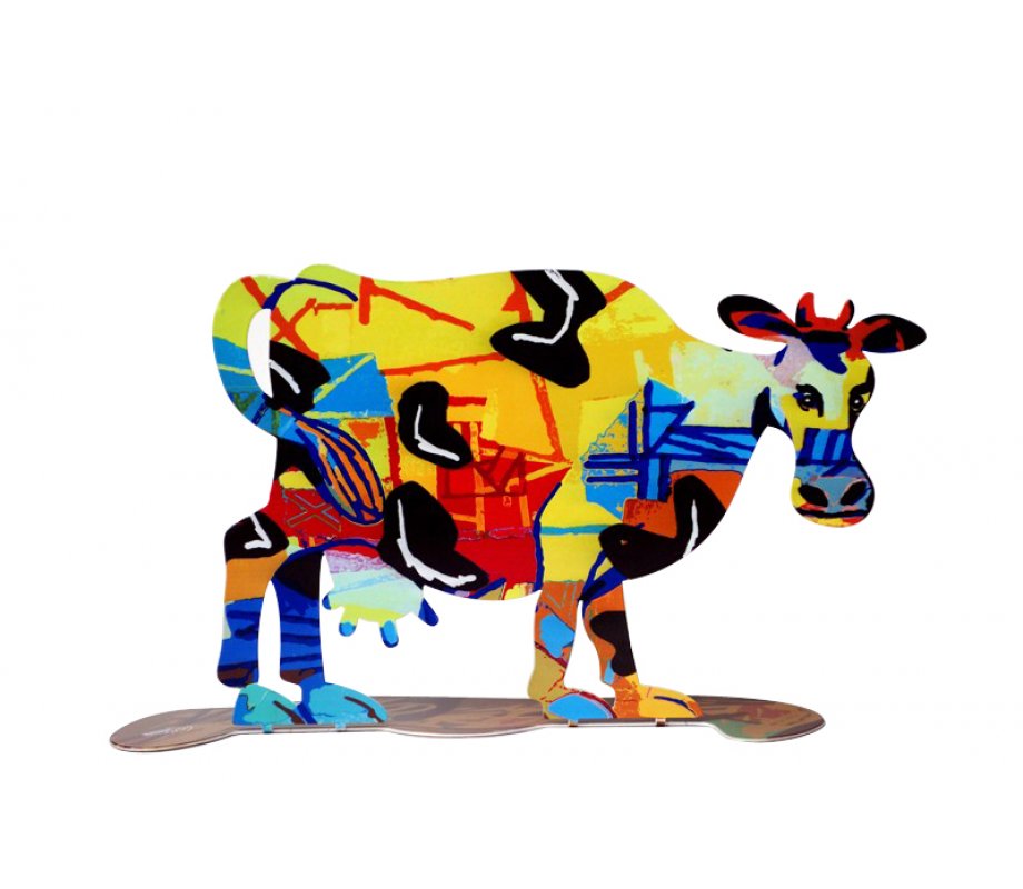 David Gerstein Free Standing Steel Double Sided Sculpture - Hulda Cow