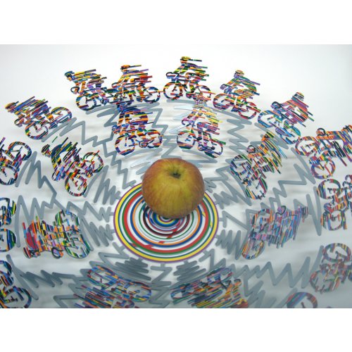 David Gerstein Large Laser Cut Fruit Bowl or Wall Decoration - Cyclists