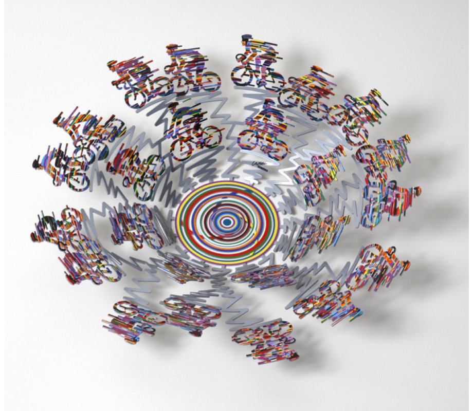 David Gerstein Large Laser Cut Fruit Bowl or Wall Decoration - Cyclists