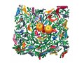 David Gerstein Laser Cut Fruit Bowl or Wall Decoration - Birds of the World