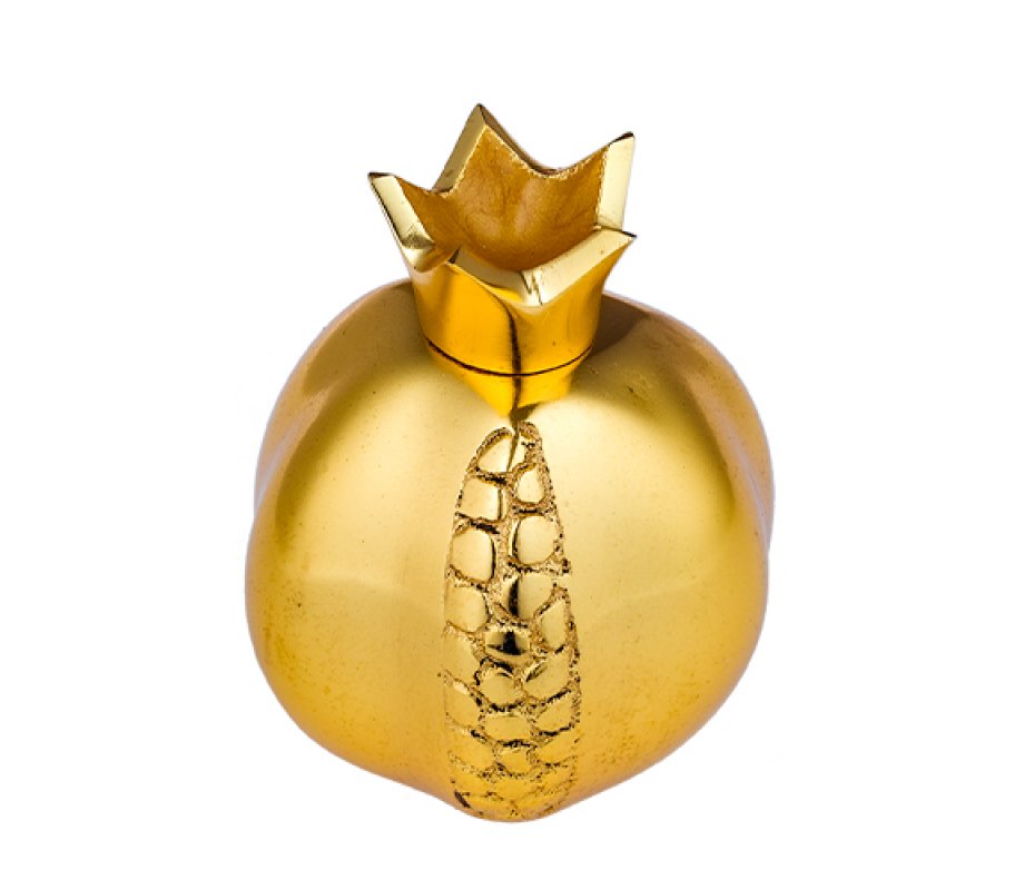 Decorative Aluminium Pomegranate for Rosh Hashanah - Gold