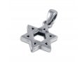 Decorative Star of David Pendant Necklace - Sterling Silver