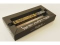 Dorit Judaica Aluminum Mezuzah Case - Black-Gold Leaf Design