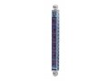 Dorit Judaica Aluminum Mezuzah Case - Blue and Red Pomegranate Design