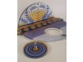 Dorit Judaica Chanukah Menorah with Detachable Dreidel - Menorah & Olive Branch