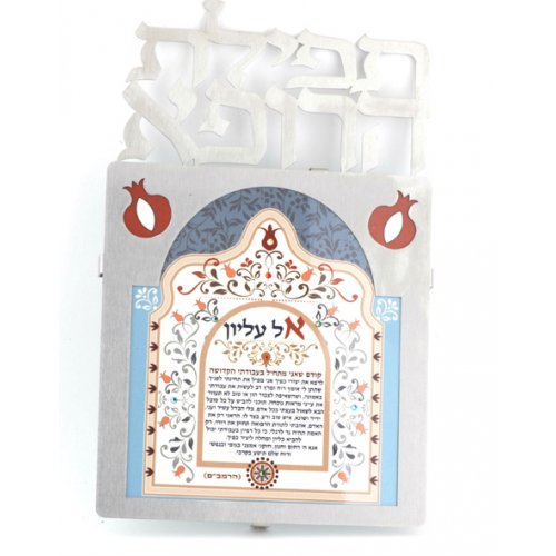 Dorit Judaica Colorful Floating Letters Wall Plaque - Doctors Prayer