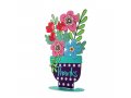Dorit Judaica Colorful Flower Sculpture with Word 