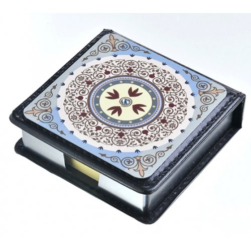 Dorit Judaica Decorative Memo Box – Pomegranate Mandala with Swarovski Stone