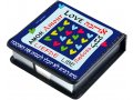Dorit Judaica Decorative Memo Box, Blue - Colorful Hearts and Words for Love