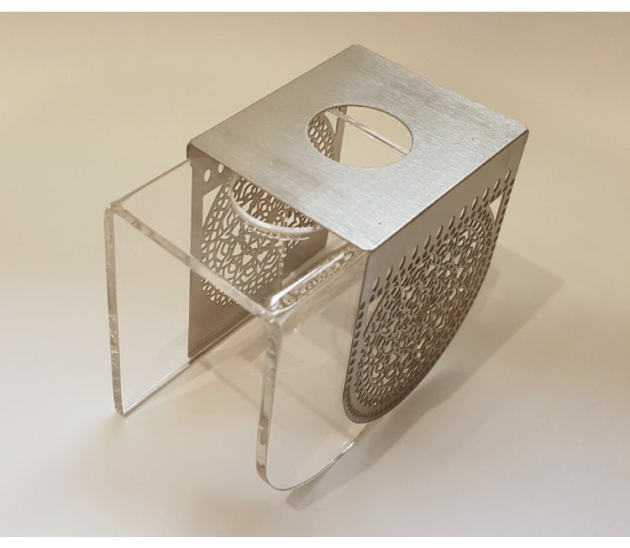 Dorit Judaica Delicate Filigree Lace Design Candlesticks - Small