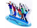 Dorit Judaica Free Standing Sculpture - Klezmer Players with Musical Notes