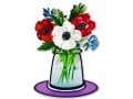 Dorit Judaica Free-Standing Sculpture - Colorful Bouquet of Anemones