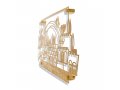 Dorit Judaica Large Cut-Out Jerusalem Wall Plaque with Hebrew Psalm Words  Gold