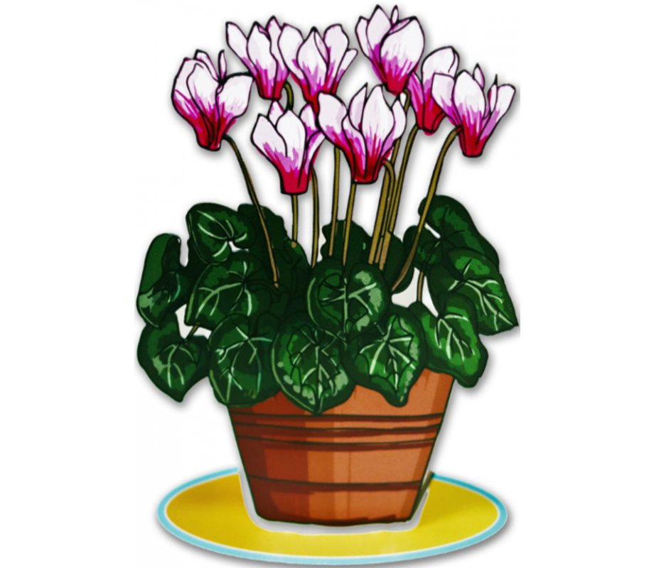 Dorit Judaica Large Free-Standing Sculpture - Colorful Bouquet of Cyclamen