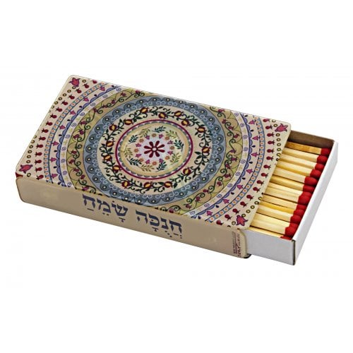 Dorit Judaica Lucite Colorful Chanukah Matchbox Holder - Menorah Blessings