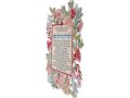 Dorit Judaica Lucite Wall Art, Sabbath Candle Blessing and Prayer - Pink Flowers