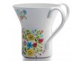 Dorit Judaica Netilat Yadayim Wash Cup - Colored Flowers, Birds and Hebrew Words