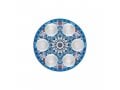 Dorit Judaica Seder Plate, Mandala Design with Glass Bowls - Blue and Orange