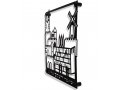 Dorit Judaica Wall Plaque, Cut Out Jerusalem Images with Hebrew Words  Black