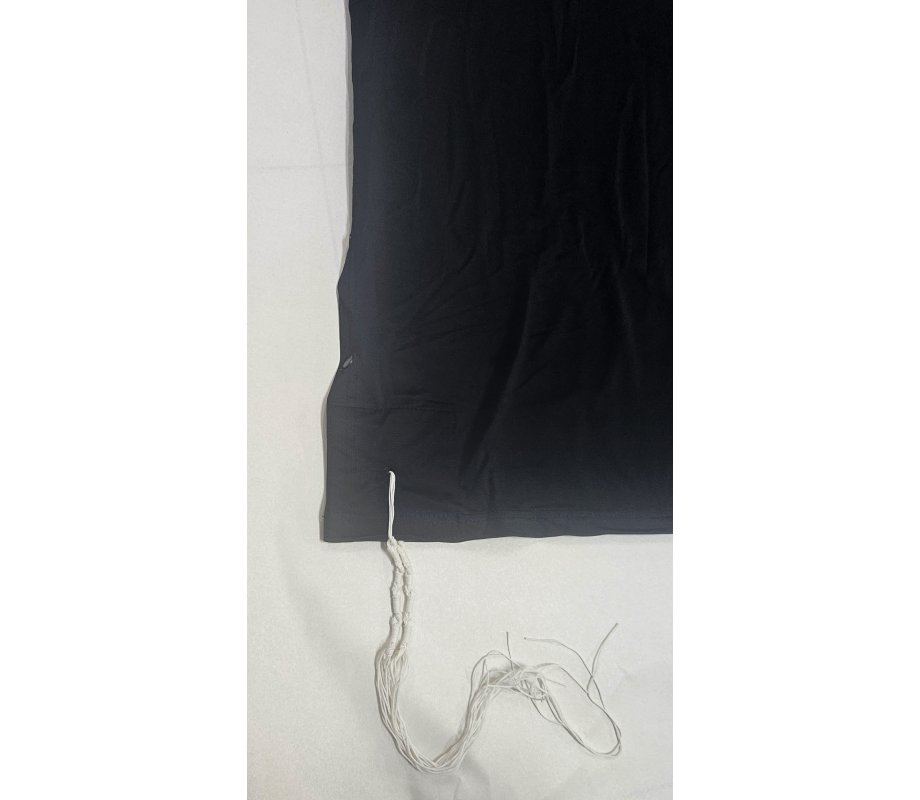 Dry-Fit Tzitzit T-Shirt V Neck with Kosher Tzitzis, Black - Moisture-Wicking Athletic Shirt
