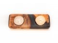 Eial Ovin, Handcrafted Shabbat Candle Holders from Israeli Olive Wood and Epoxy