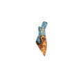 Eial Ovin, Olive Wood and Epoxy Mezuzah Case in Outline of Israel - Ocean Blue