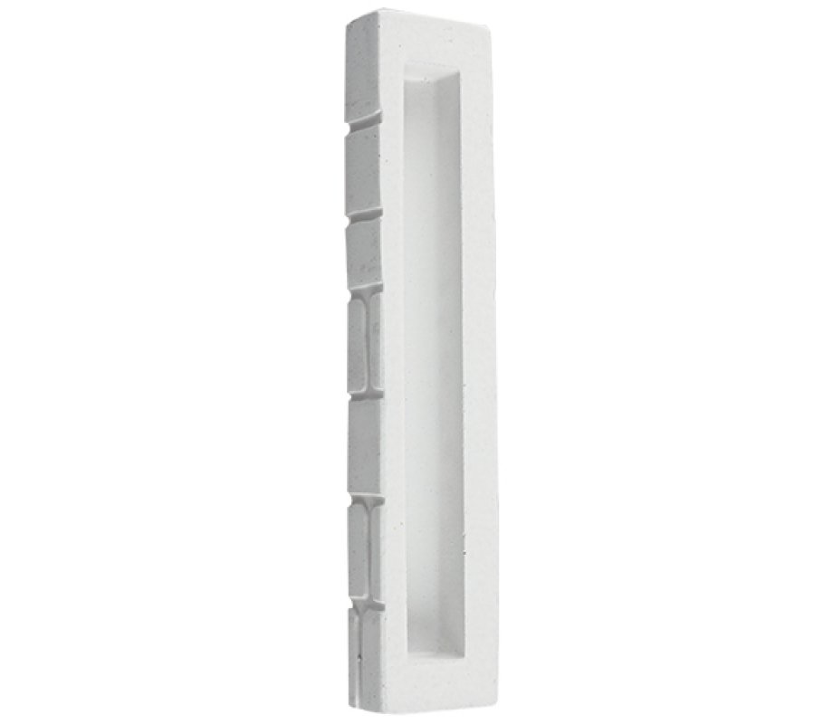 Elegant Black Polyresin Mezuzah Case, Western Wall Design – For 12 cm Scroll