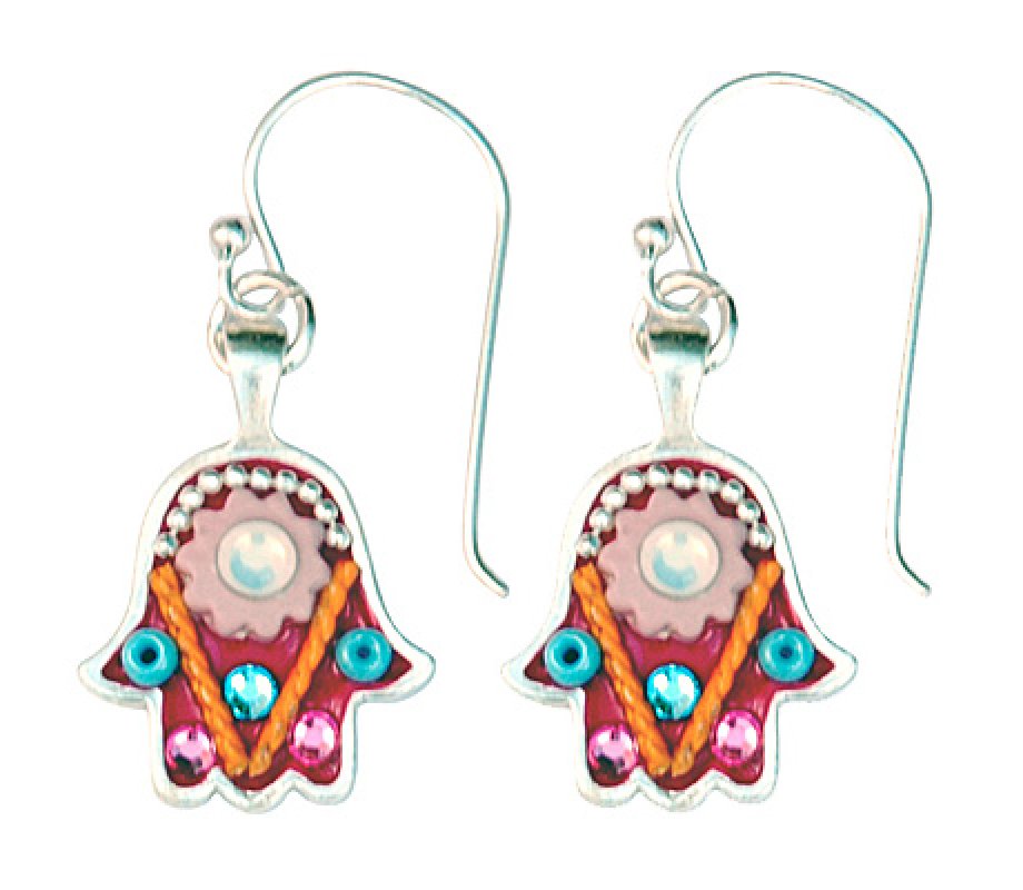Ethnic Hamsa Earrings by Ester Shahaf