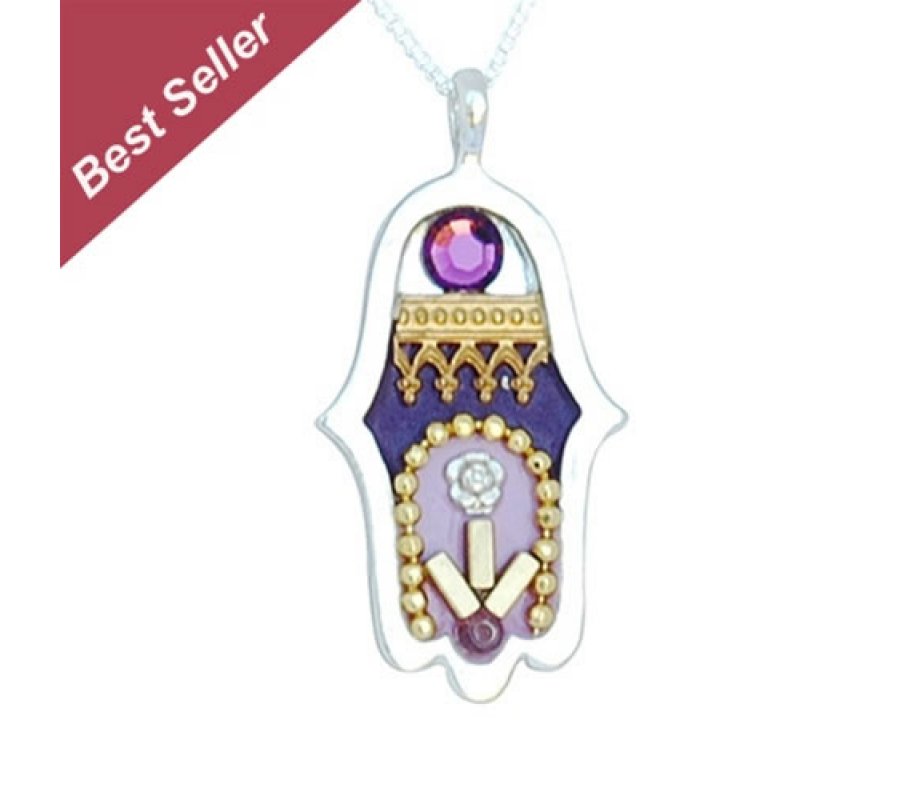 Ethnic Hamsa Pendant by Ester Shahaf