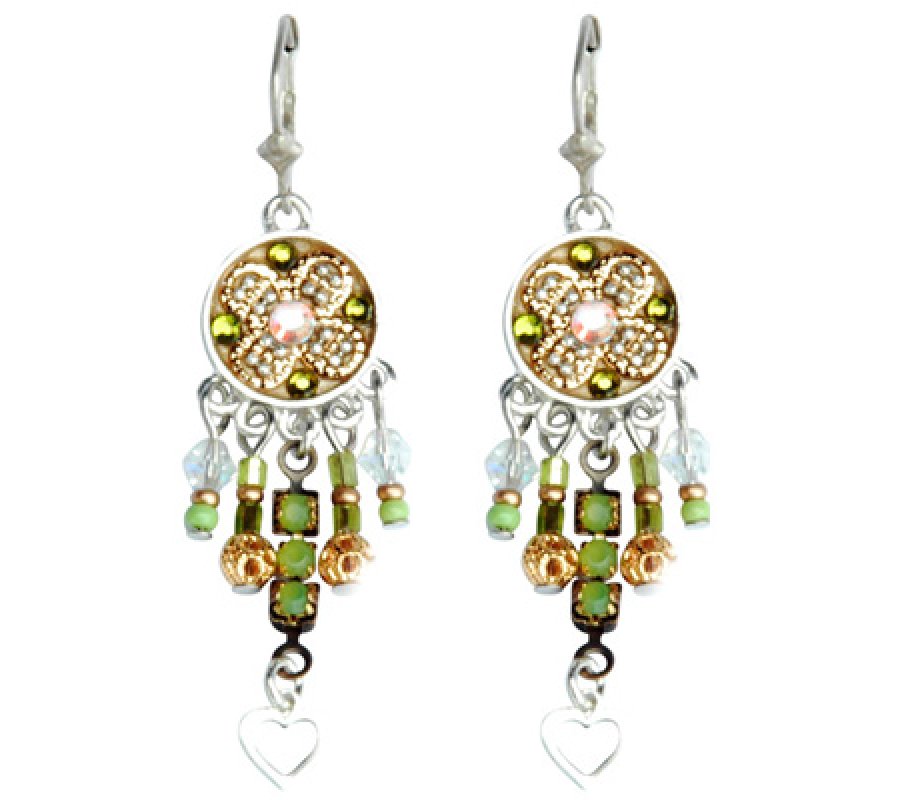 Ethnic Oriental Bead Earrings by Ester Shahaf