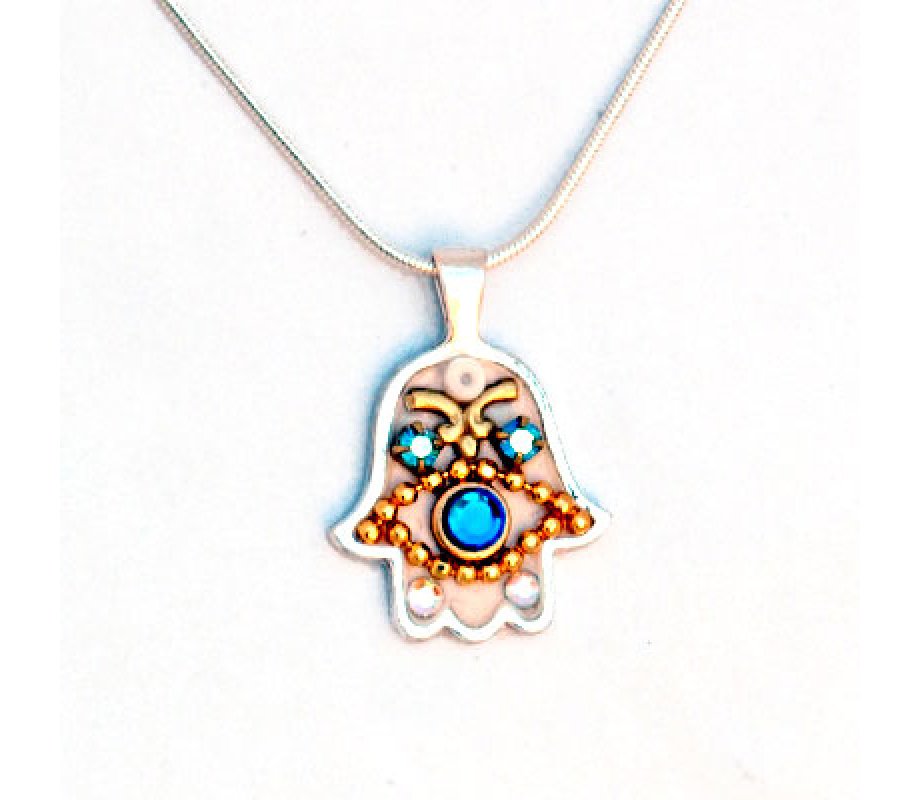 Evil Eye Hamsa Pendant by Ester Shahaf