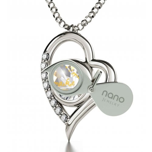 Fairy Heart Pendant By Nano - Silver