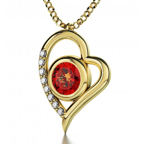 Fairy Heart Pendant By Nano Gold - Gold Plate