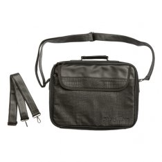 Faux Leather Tallit Bag with Adjustable Shoulder Strap and Handle - Black