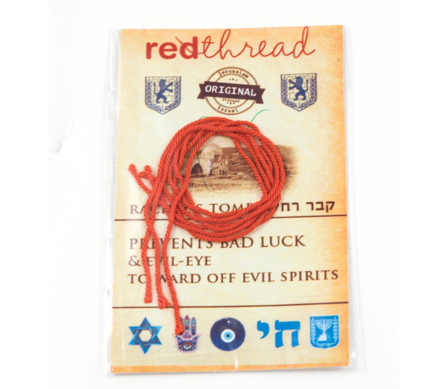 Five Red Thread Bracelets Against the Evil Eye - from Israel