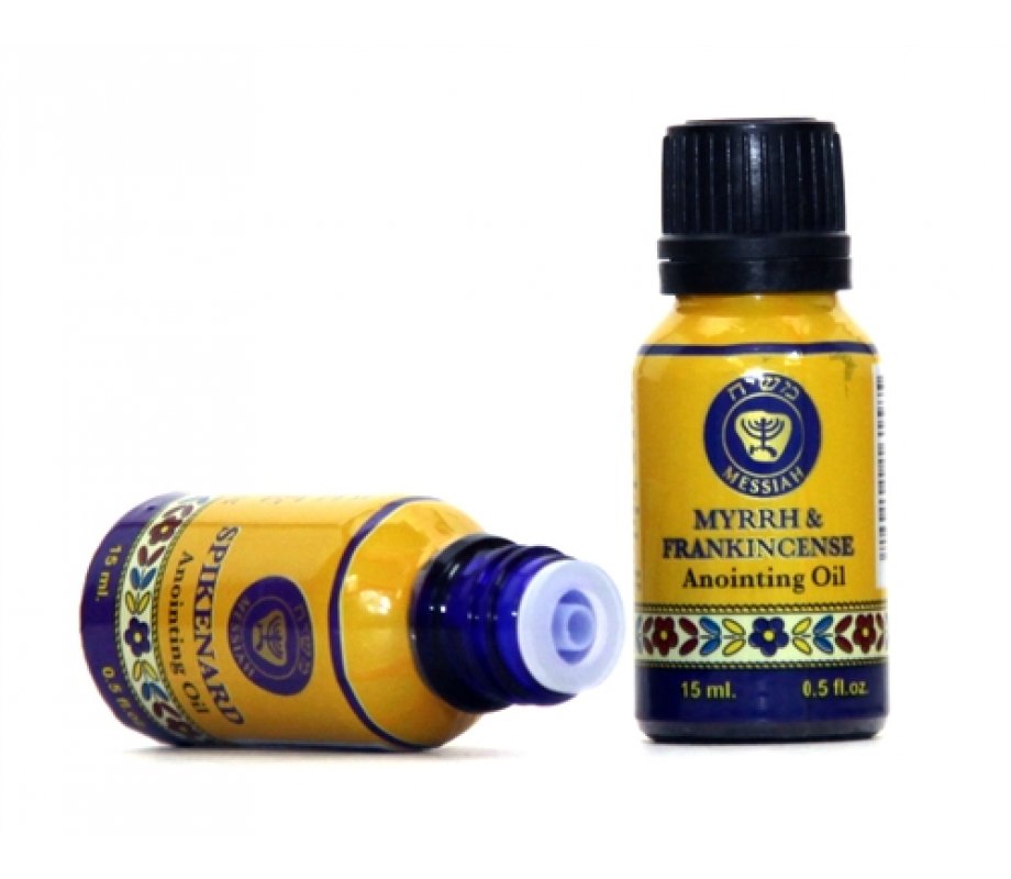 Frankincense Anointing Oil Cobalt Bottle - 15 ml.
