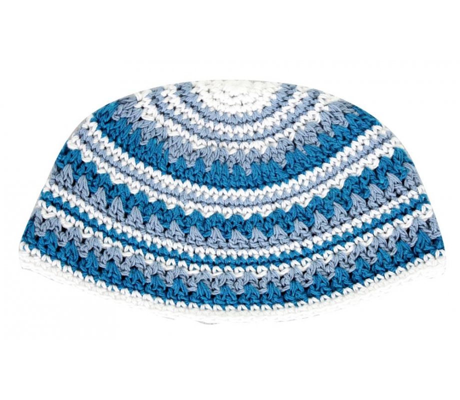 Frik Kippah Blue and Grey stripes