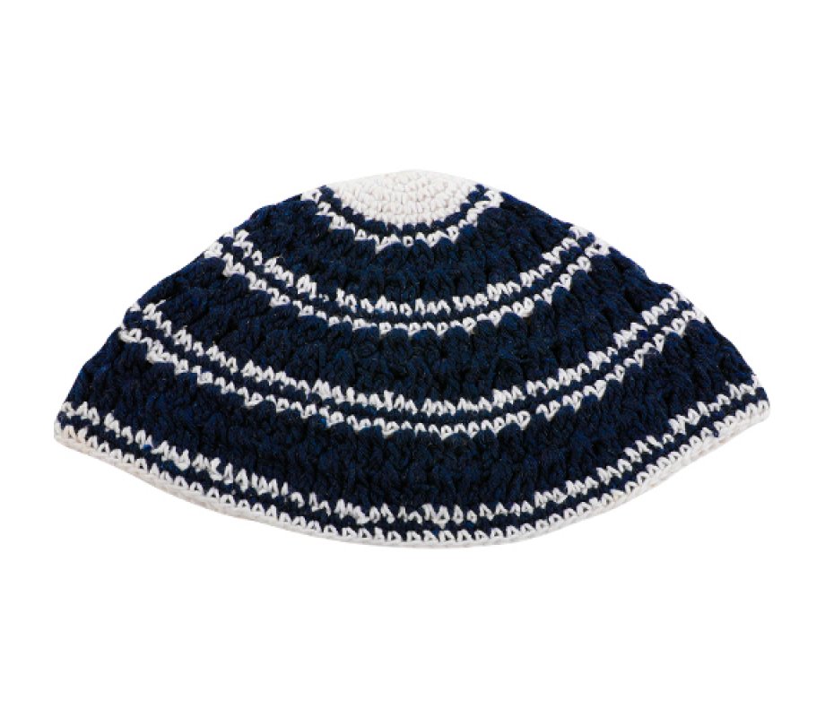 Frik Kippah Blue and White stripes