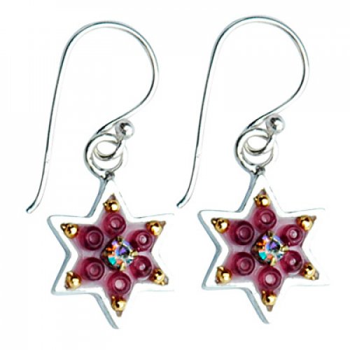 Funky Star of David Earrings by Ester Shahaf