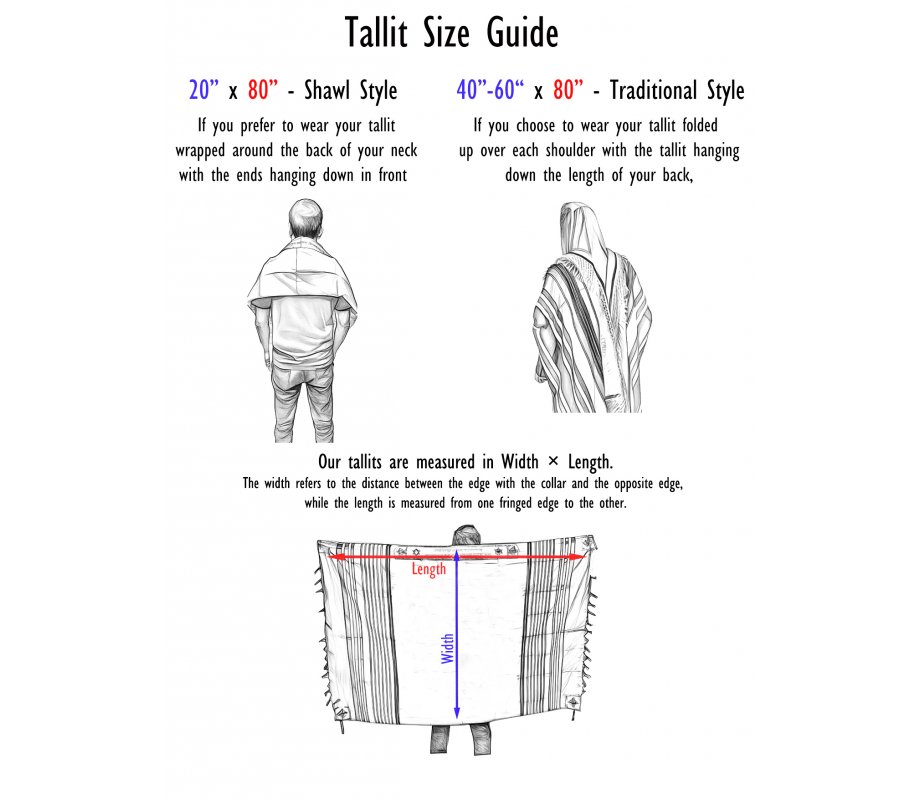 Gabrieli Handwoven Cotton Tallit Set - White