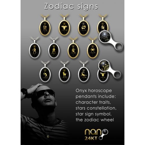 Gemini Zodiac Pendant by Nano Jewelry