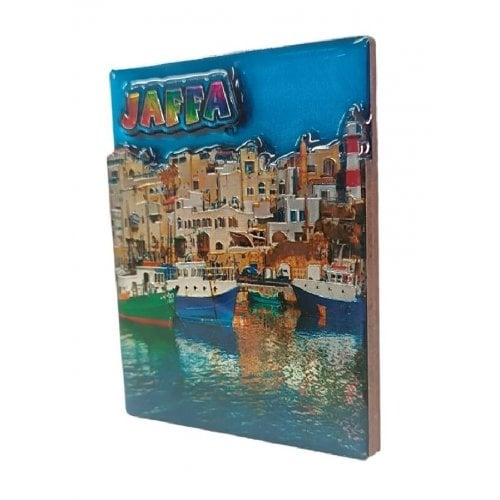 Gleaming Colorful 3D Magnet, Wood and Epoxy - Jaffa Port