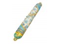 Gleaming Gold Enamel Mezuzah Case with Crystals, Floral Design - Choice of Colors